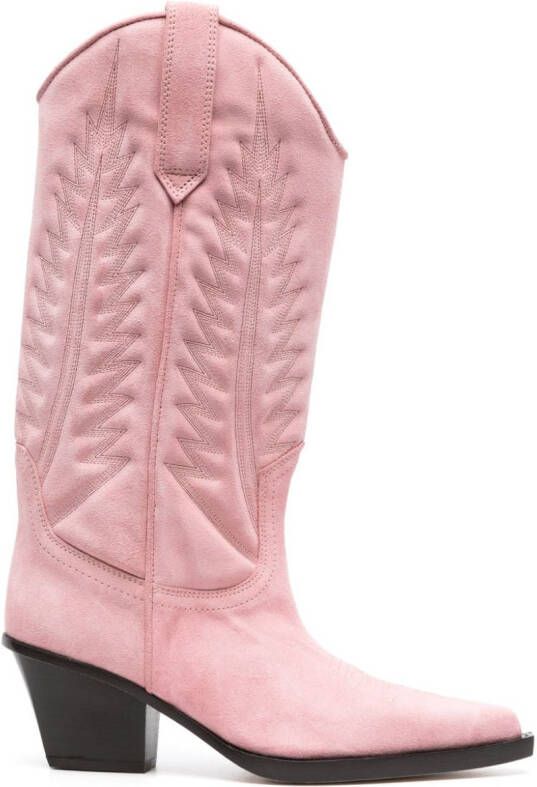Paris Texas Rosario 28mm suede boots Pink