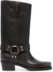Paris Texas Roxy 40mm leather cowboy boots Black