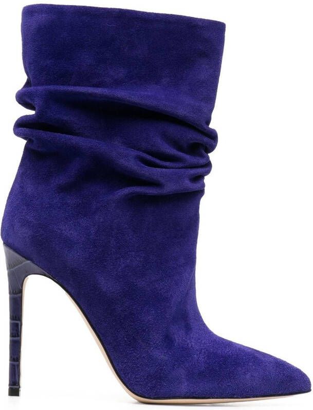Paris Texas ruched ankle boots Purple