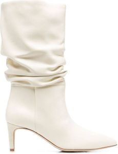 Paris Texas slouchy mid-calf boots White