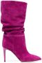 Paris Texas Slouchy pointed suede boots Pink - Thumbnail 1