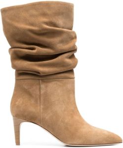 Paris Texas slouchy suede ankle boots Brown