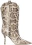 Paris Texas snakeskin-print leather boots Neutrals - Thumbnail 1