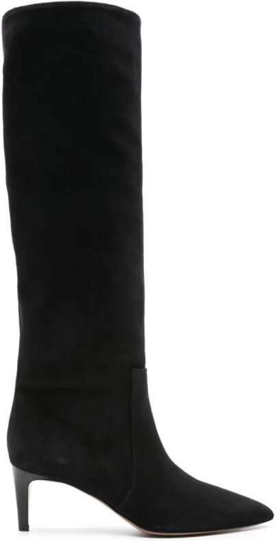 Paris Texas Stiletto 105mm suede boots Black