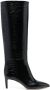 Paris Texas Stiletto 80mm crocodile-effect leather boots Black - Thumbnail 1
