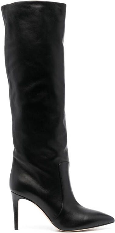 Paris Texas Stiletto 85mm leather boots Black