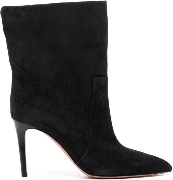 Paris Texas Stilleto 85mm leather ankle boots Black