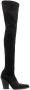 Paris Texas Vegas 100mm suede thigh-high boots Black - Thumbnail 1