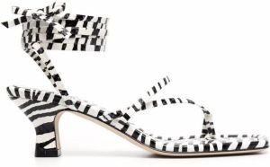 Paris Texas zebra-print 55mm sandals Black