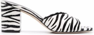 Paris Texas zebra-print block-heel sandals Black