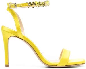P.A.R.O.S.H. 110mm crystal-strap sandals Yellow