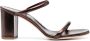 P.A.R.O.S.H. 80mm metallic-effect leather sandals Brown - Thumbnail 1