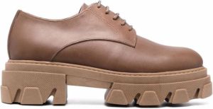 P.A.R.O.S.H. chunky-sole lace-up shoes Brown