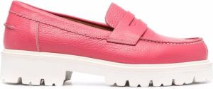 P.A.R.O.S.H. chunky sole leather loafers Pink