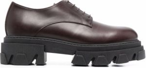 P.A.R.O.S.H. lace-up chunky-sole shoes Brown