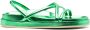 P.A.R.O.S.H. metallic-finish leather sandals Green - Thumbnail 1
