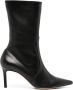 P.A.R.O.S.H. pointed-toe 80mm leather ankle boots Black - Thumbnail 1