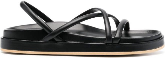P.A.R.O.S.H. slingback leather sandals Black