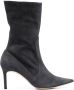 P.A.R.O.S.H. Stivale 80mm suede ankle boots Grey - Thumbnail 1