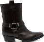 P.A.R.O.S.H. Stivale ankle cowboy-style boots Brown - Thumbnail 1