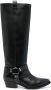 P.A.R.O.S.H. Stivale leather western-boots Black - Thumbnail 1