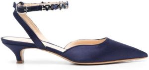 P.A.R.O.S.H. suede pointed-toe pumps Blue