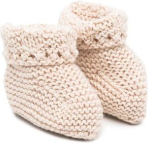 Patachou chunky knit slippers Neutrals