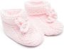 Patachou crochet-knit knot-detail crib shoes Pink - Thumbnail 1