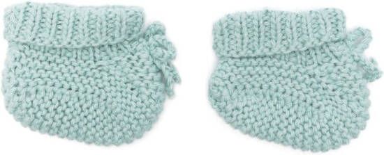 Patachou tricot-knit booties Green