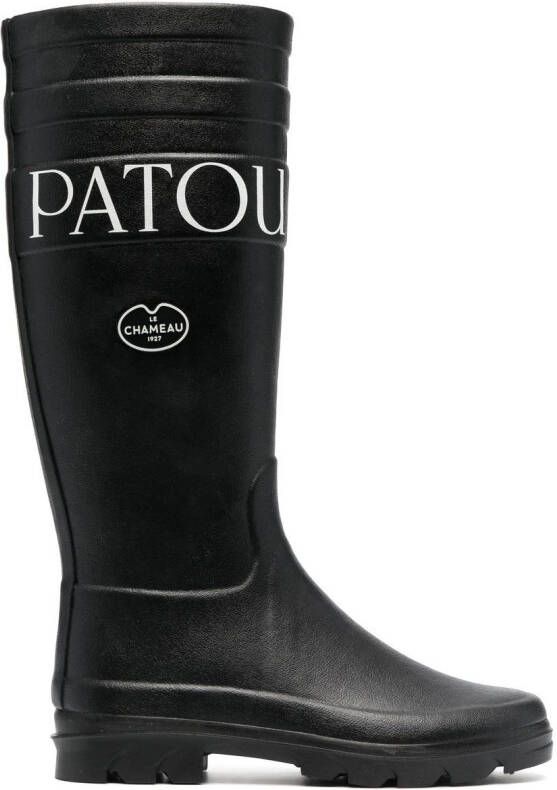 Patou x Le Chameau logo-print boots Black