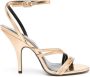 Patrizia Pepe 100mm metallic strappy sandals Gold - Thumbnail 1
