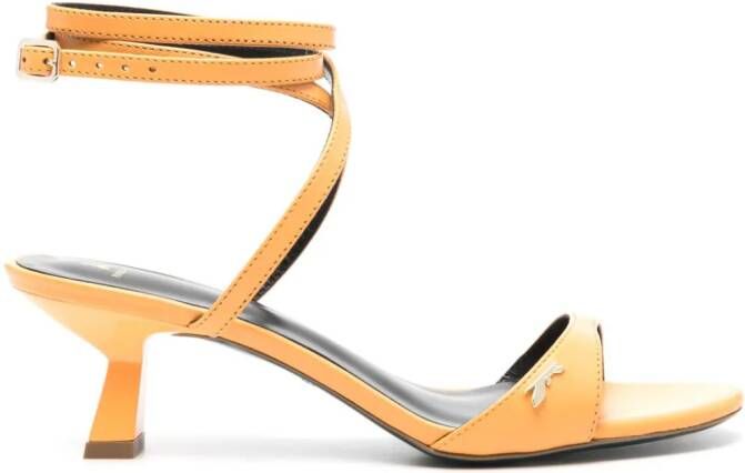 Patrizia Pepe 55mm leather sandals Orange