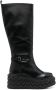 Patrizia Pepe 80mm logo-embossed sole boots Black - Thumbnail 1