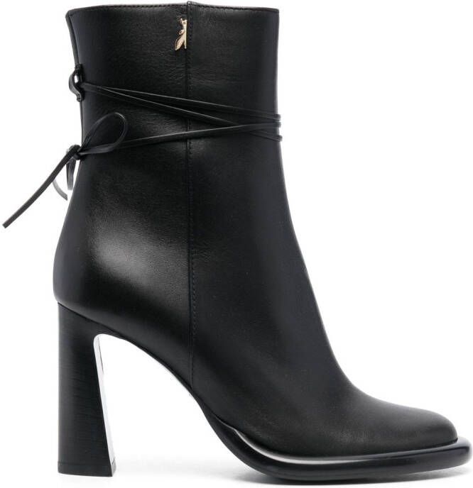 Patrizia Pepe 95mm leather ankle boots Black