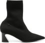 Patrizia Pepe knitted 60mm leather ankle boots Black - Thumbnail 1