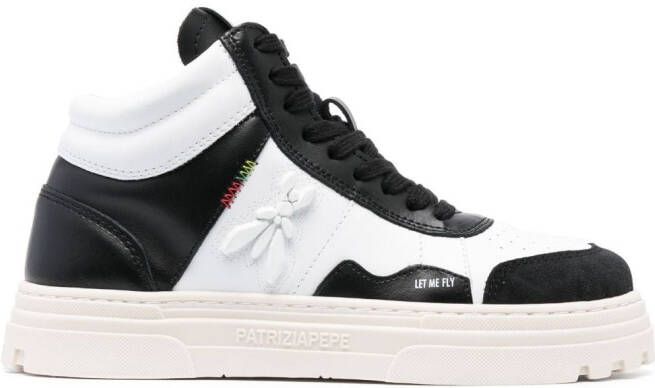 Patrizia Pepe Leather high-top sneakers White