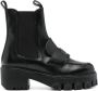 Patrizia Pepe logo-plaque leather boots Black - Thumbnail 1