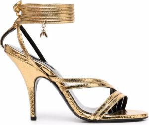 Patrizia Pepe metallic leather 110mm sandals Gold