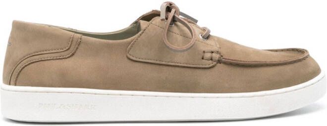 Paul & Shark lace-up suede Boat shoes Green