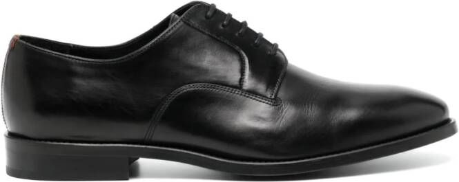 Paul Smith almond-toe leather derby shoes Black