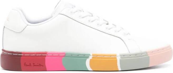 Paul Smith Lapin swirl-print leather sneakers White