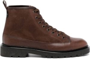 Paul Smith leather lace-up boots Brown