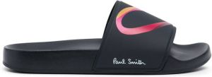 Paul Smith logo-print open-toe slides Blue