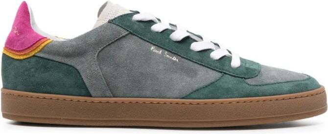 Paul Smith panelled suede sneakers Green