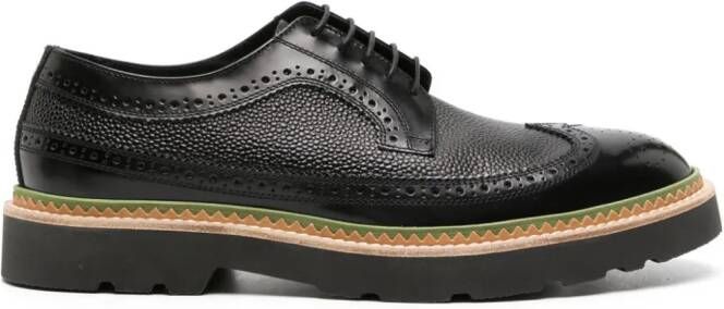 Paul Smith pebbled leather lace-up shoes Black