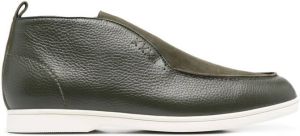 Paul Warmer almond toe suede loafers Green