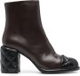 Paul Warmer Coco 85mm leather boots Brown - Thumbnail 1