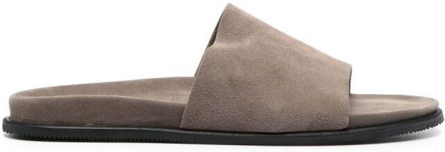 Paul Warmer open-toe suede slippers Grey