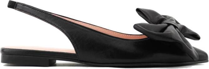 Paul Warmer Yvette bow-detail ballerina shoes Black