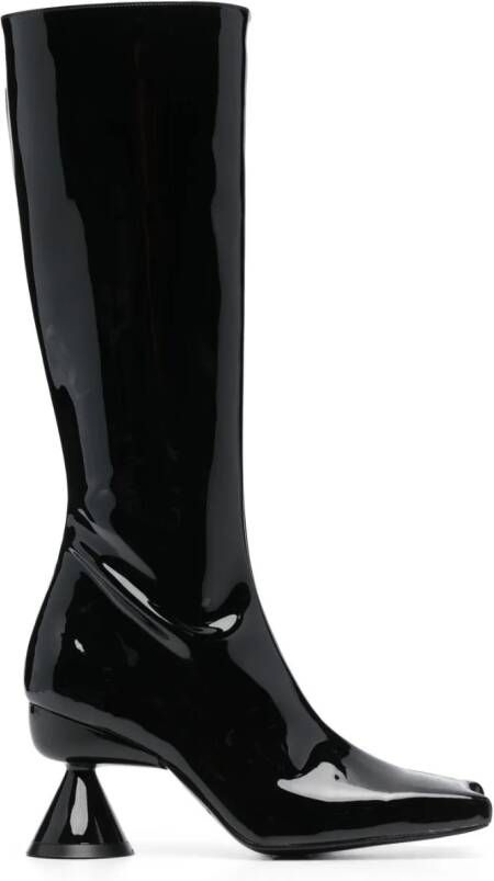 Paula Canovas del Vas 80mm knee-length boots Black